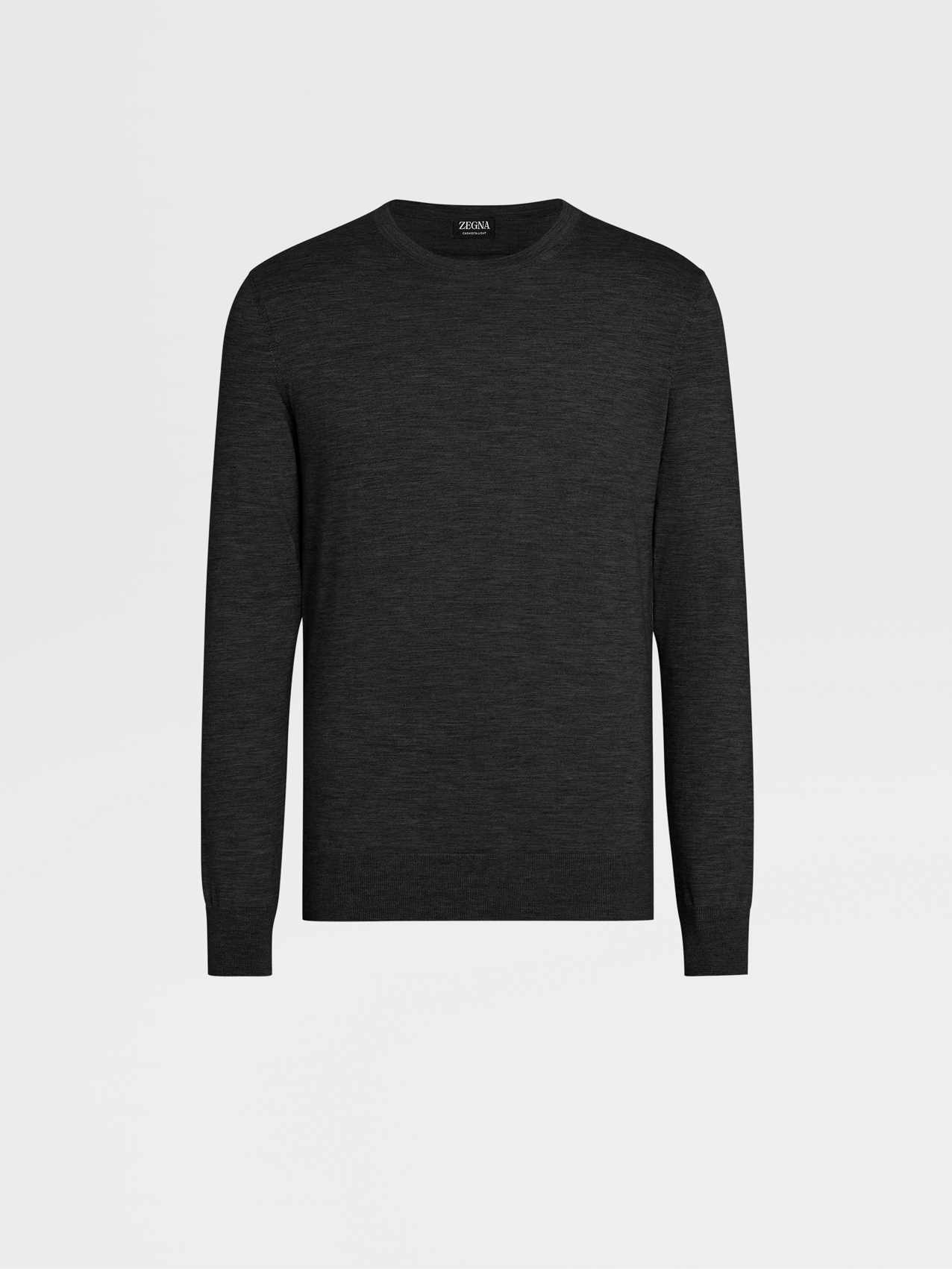 Jersey de Cuello Redondo Cashseta Light en Negro